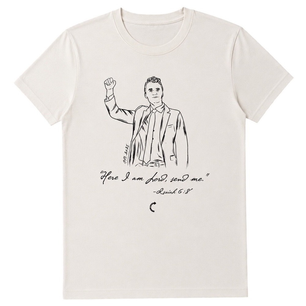Charlie Kirk‎ Here I Am Lord Send Me Isaiah 6:8 Graphic T Shirt Mens M